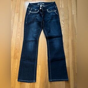 Wallflower Women's Dark Wash Boot Cut Jeans